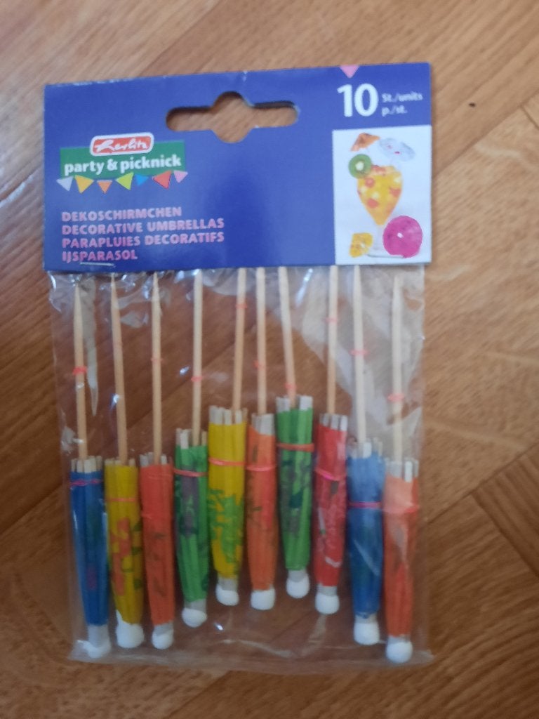 nieuw pak van 10 kleurijke ijs parasols, Hobby & Loisirs créatifs, Enlèvement ou Envoi, Neuf, Article de fête