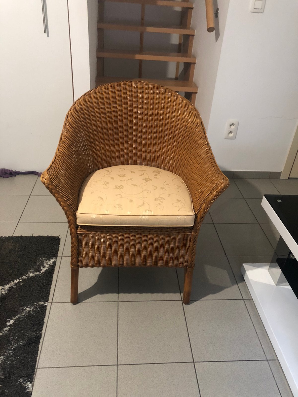 Rieten stoel, Maison & Meubles, Osier ou Rotin, Brun, Enlèvement, Utilisé