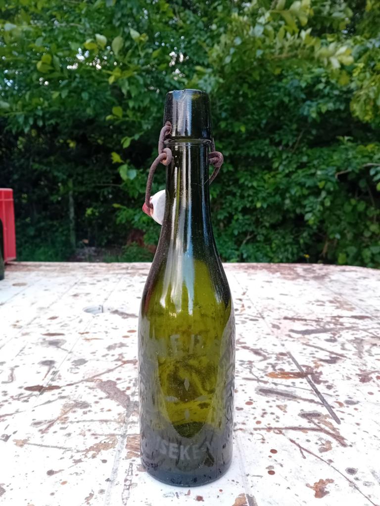 Oude vintage bierfles Alfons Vereecke Kemzeke Waas, Verzamelen, Ophalen of Verzenden