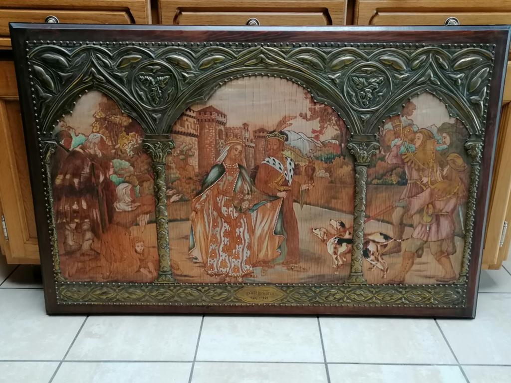 Panneau décoratif mural de style néogothique Ste Elisabeth
