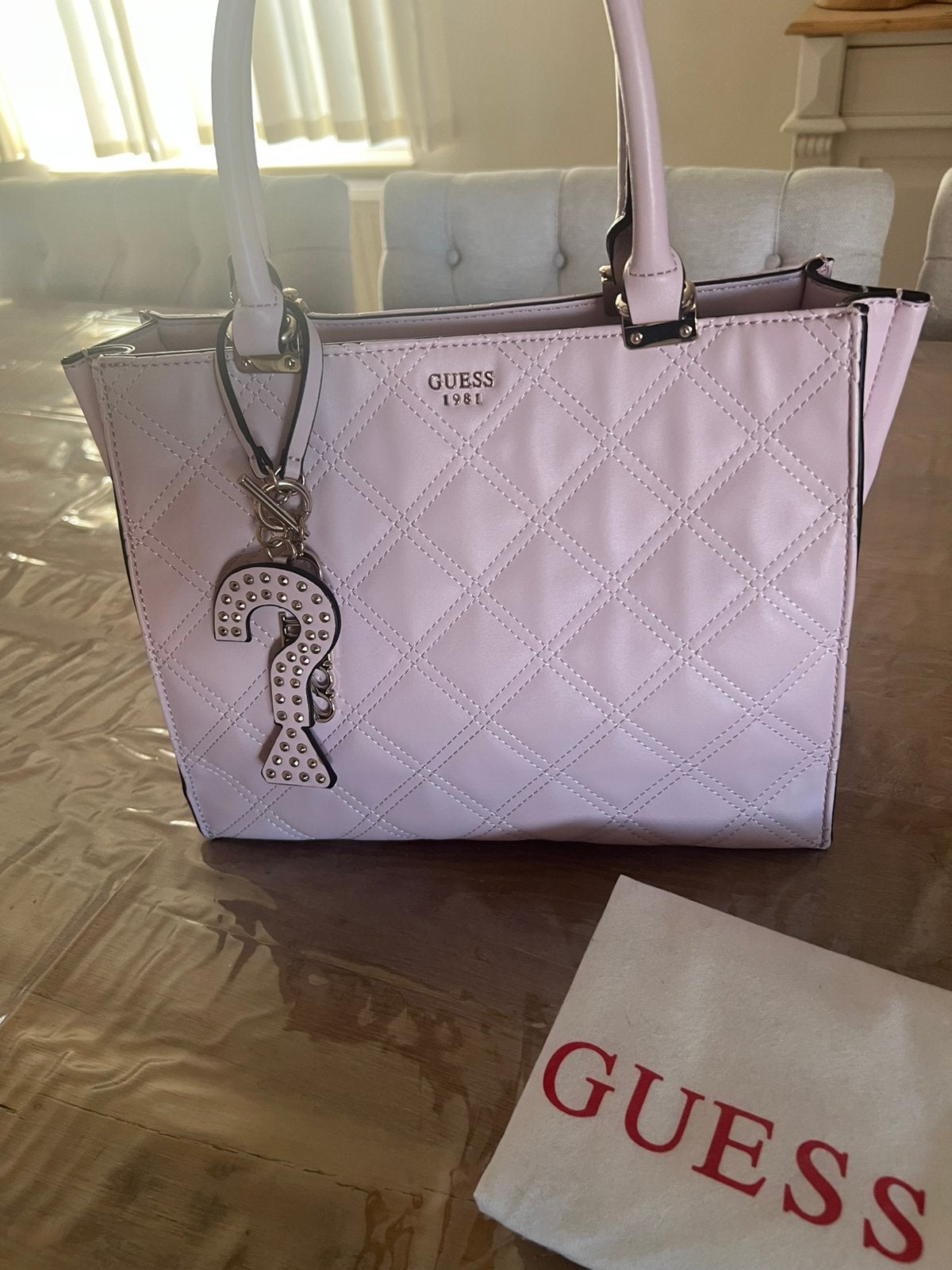 ORIGINELE GUESS Status Society Handtas |Oudroze | NIEUWSTAAT, Enlèvement, Comme neuf, Sac à main