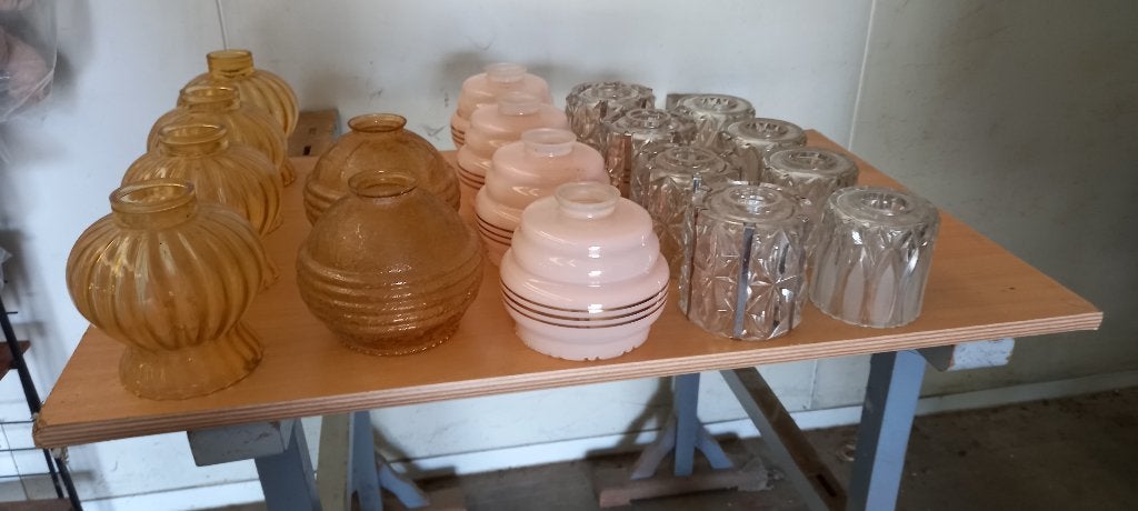 lampekappen, Ophalen of Verzenden, Gebruikt, Plafondlamp, Glas