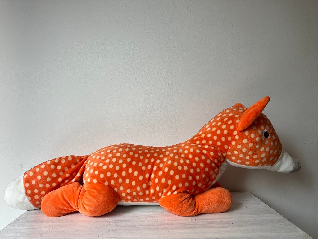 Peluche grand renard, Renard, Orange, Grand (plus de 80 cm), Comme neuf