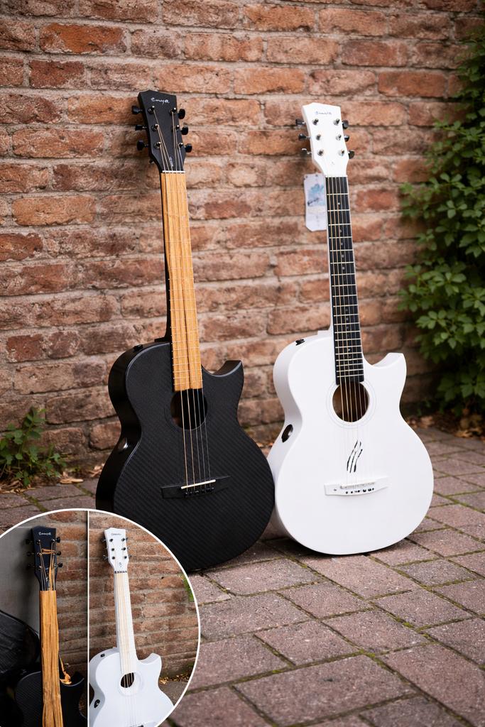 Te koop: Enya Nova Go SP1 gitaarset zwart en wit, Musique & Instruments, Instruments à corde | Guitares | Basses, Enlèvement ou Envoi