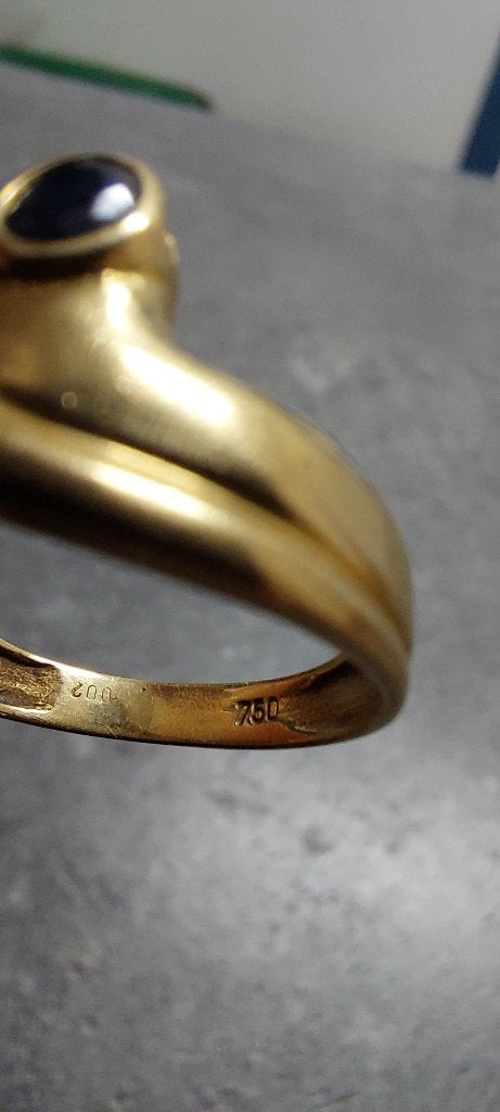 bague en or 18 k, Bijoux, Sacs & Beauté, Enlèvement ou Envoi, Or, Or, Utilisé