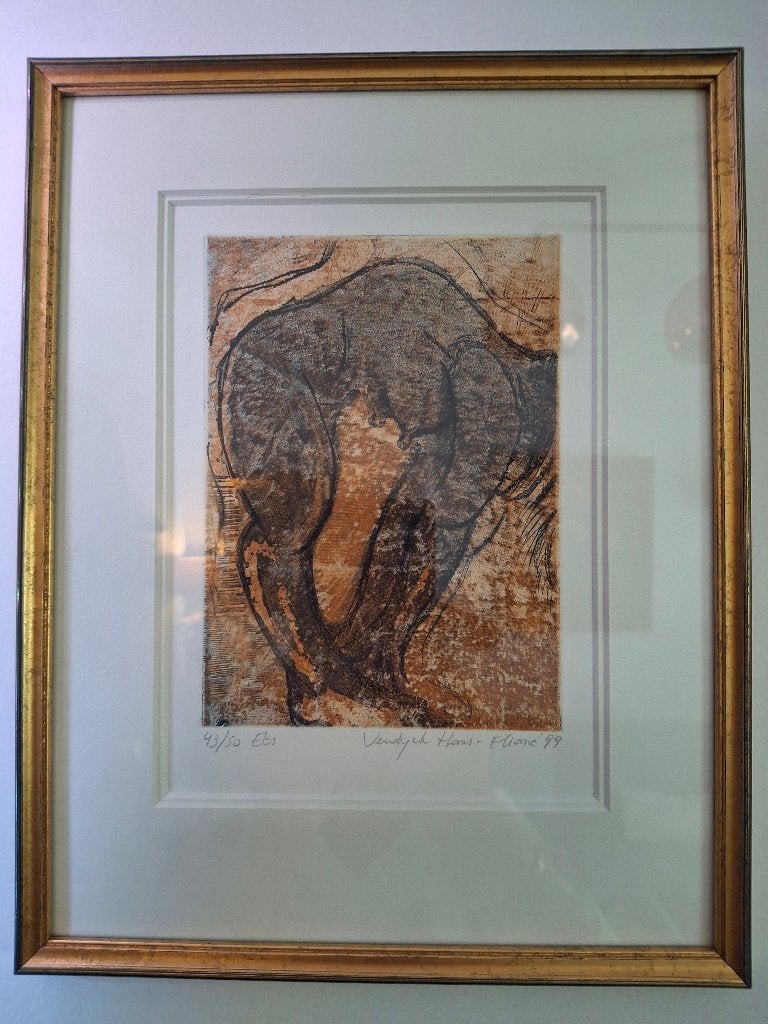 Ets naakt, Antiek en Kunst, Kunst | Etsen en Gravures, Ophalen, Ets