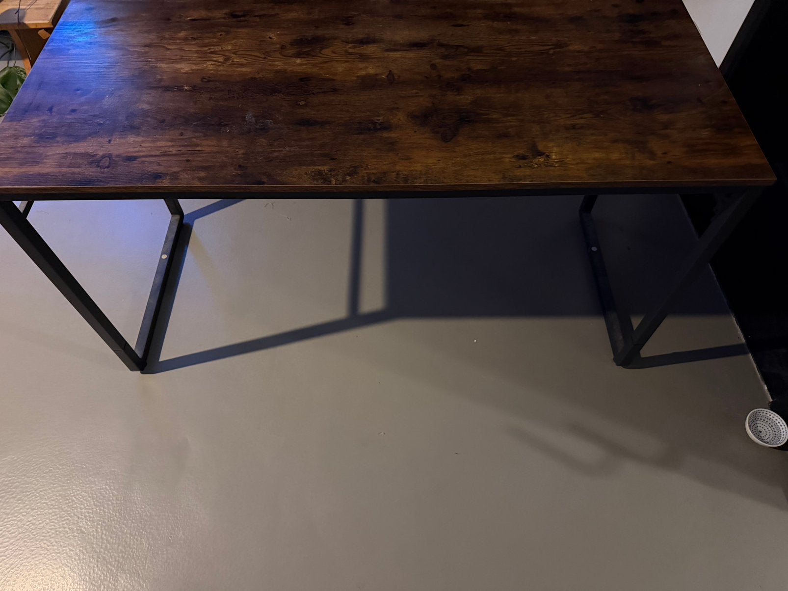 Bureau industrieel houtlook 140cm, Huis en Inrichting, Industrieel, Ophalen, Zo goed als nieuw