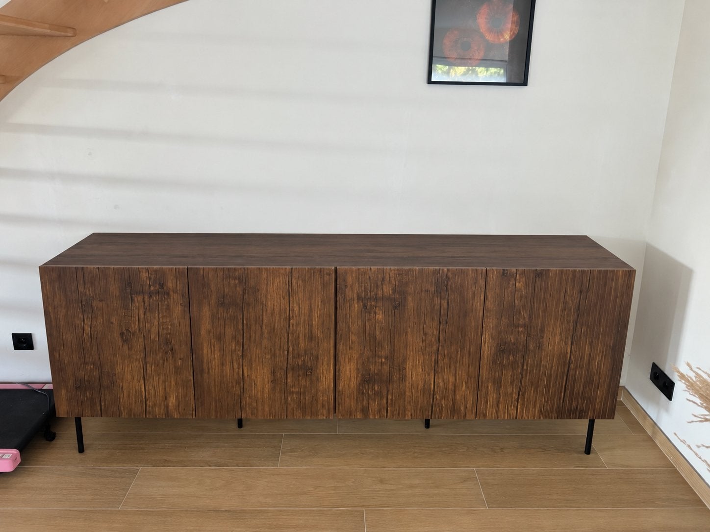 Dressoir donkerbruin/eiken (enkele maanden oud), Ophalen, Met deur(en), Eikenhout, Nieuw