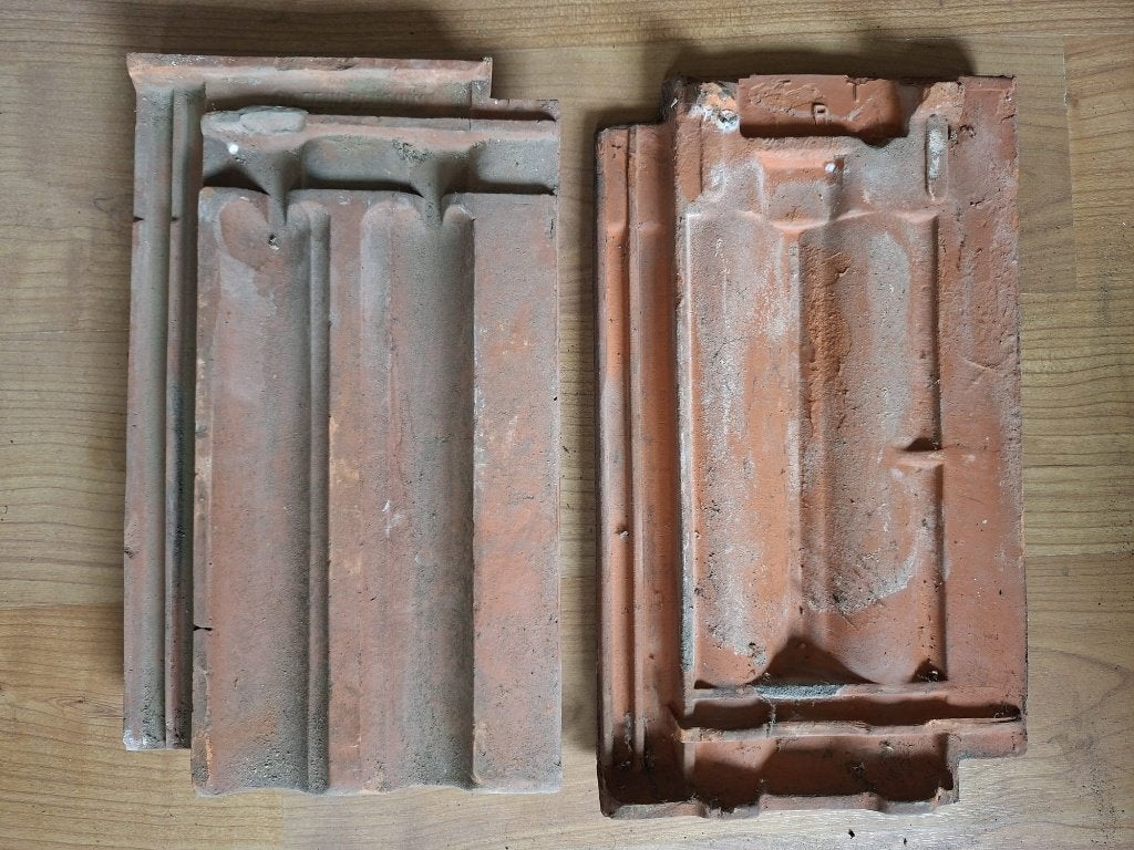 50 oude dakpannen - gratis, Doe-het-zelf en Bouw, Ophalen, Gebruikt, Steen of Klei, Dakpannen