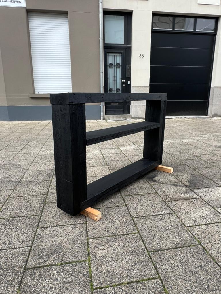 Massief houten kast. Ideaal voor boeken of als drankkast, 100 à 150 cm, Massie hout, Comme neuf, Enlèvement