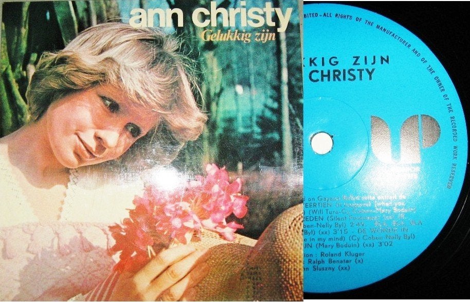 ANN CHRISTY–Gelukkig Zijn > LP MET GESIGNEERDE HOES !, Cd's en Dvd's, Gebruikt, Inclusief binnenhoes, Ophalen of Verzenden, 1970 - 1979
