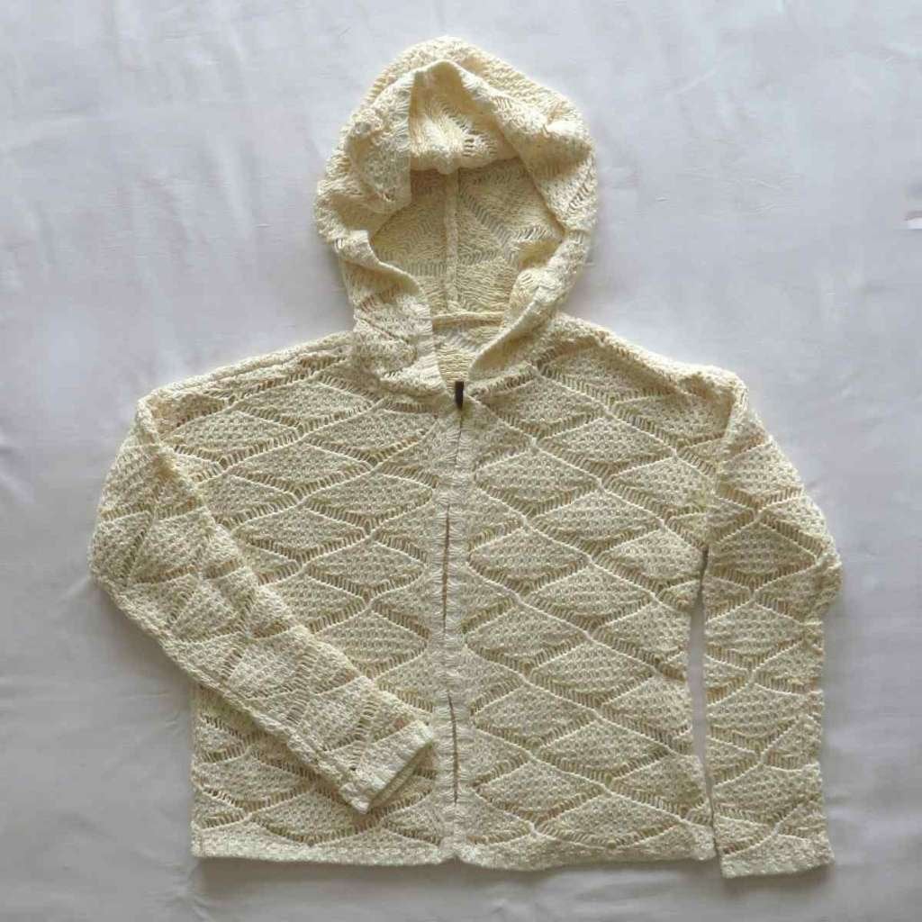 Vestje met kap, ajour – Esprit maat S / M, Enlèvement ou Envoi, Taille 36 (S), Porté, Blanc