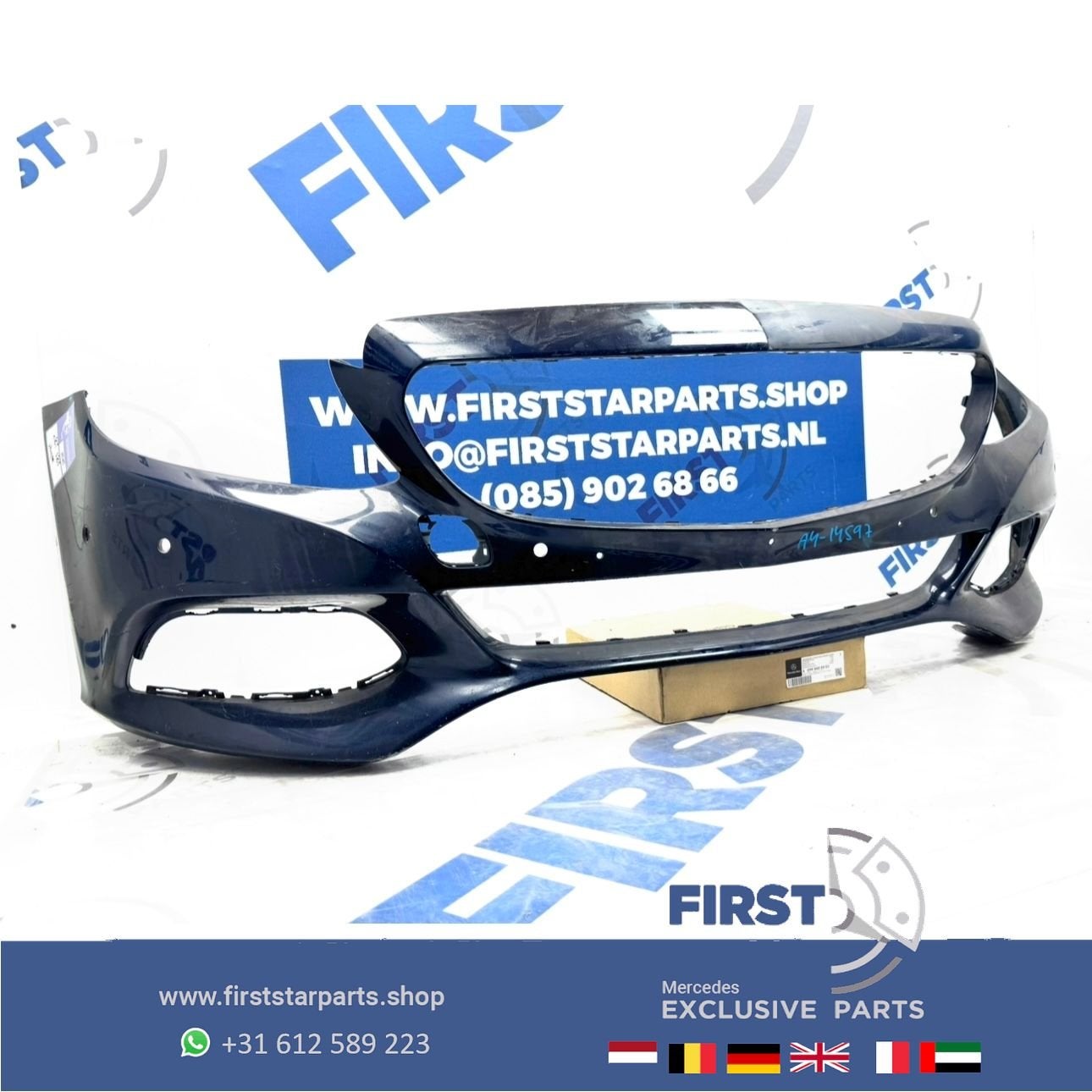 BUMPER W205 VOORBUMPER Mercedes C Klasse 2014-2019 ORIGINEEL, Gebruikt, -, Voor, Ophalen of Verzenden