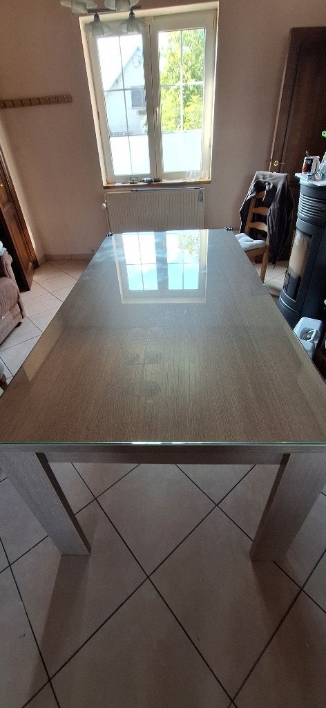 rechthoekig glazen tafelblad, Huis en Inrichting, Ophalen, Gebruikt, 50 tot 100 cm, Glas