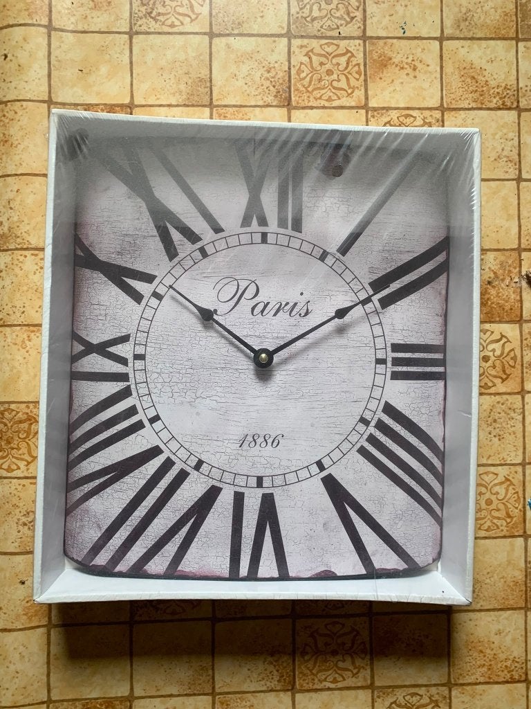 Klok "Paris 1886" met Romeinse cijfers, Industriel, Enlèvement, Neuf, Horloge murale