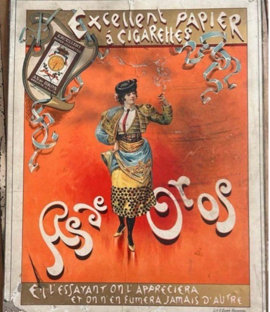 Ancien carton publicitaire As De Oros, Enlèvement ou Envoi, Utilisé