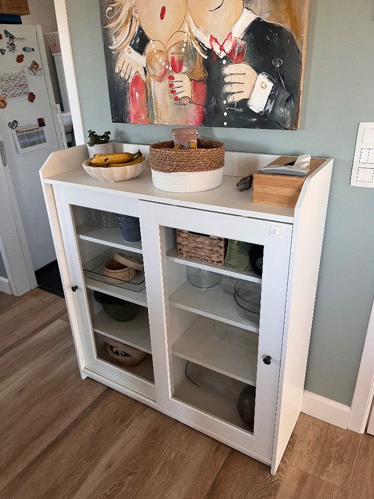 Ikea vitrine kast, Maison & Meubles, 25 à 50 cm, Comme neuf, 100 à 150 cm, Enlèvement