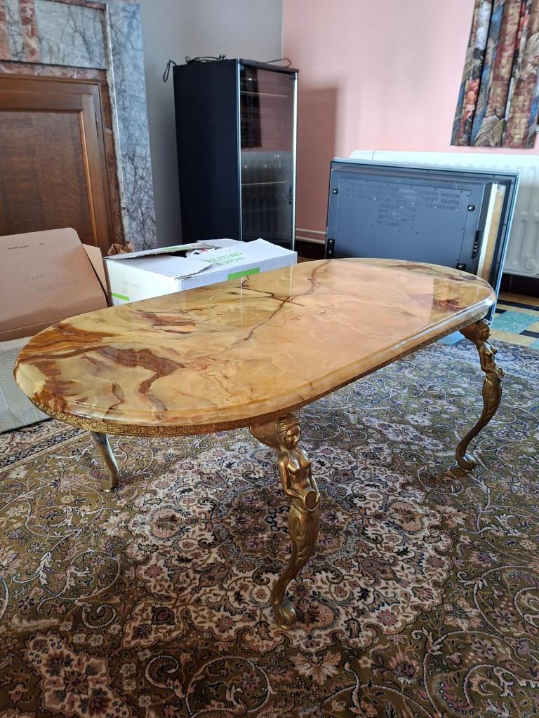 Salontafel marmer, Huis en Inrichting, Ophalen, Overige materialen, Gebruikt, Minder dan 50 cm