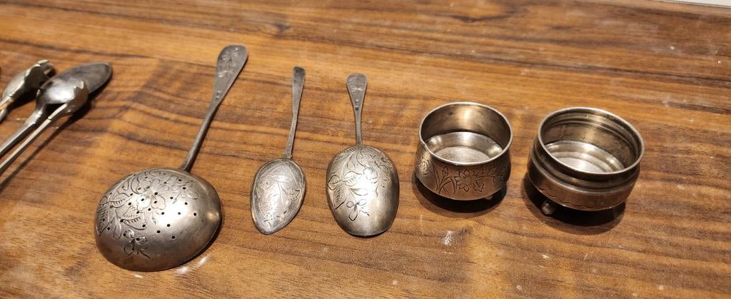 Des cuillères en argent à l'ancienne, Handtassen en Accessoires, Piercings, Zilver