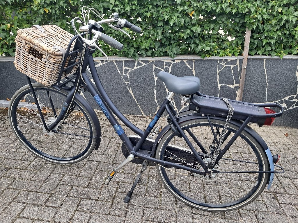 Elektrische blauwe damesfiets cortina, Fietsen en Brommers, Gebruikt, Versnellingen, Schijfrem, Ophalen
