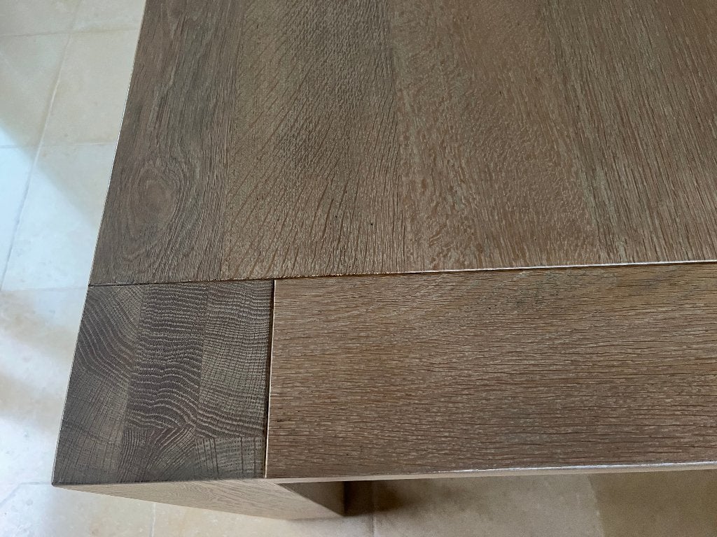 Belle table de cuisine en chêne massif : fabricant Demuynck, 100 à 150 cm, Cinq personnes ou plus, 100 à 150 cm, Enlèvement