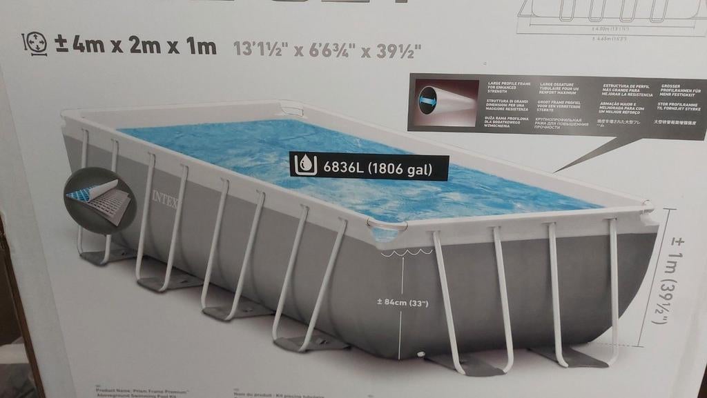 Intex zwembad 4m x 2m, Tuin en Terras, Ophalen