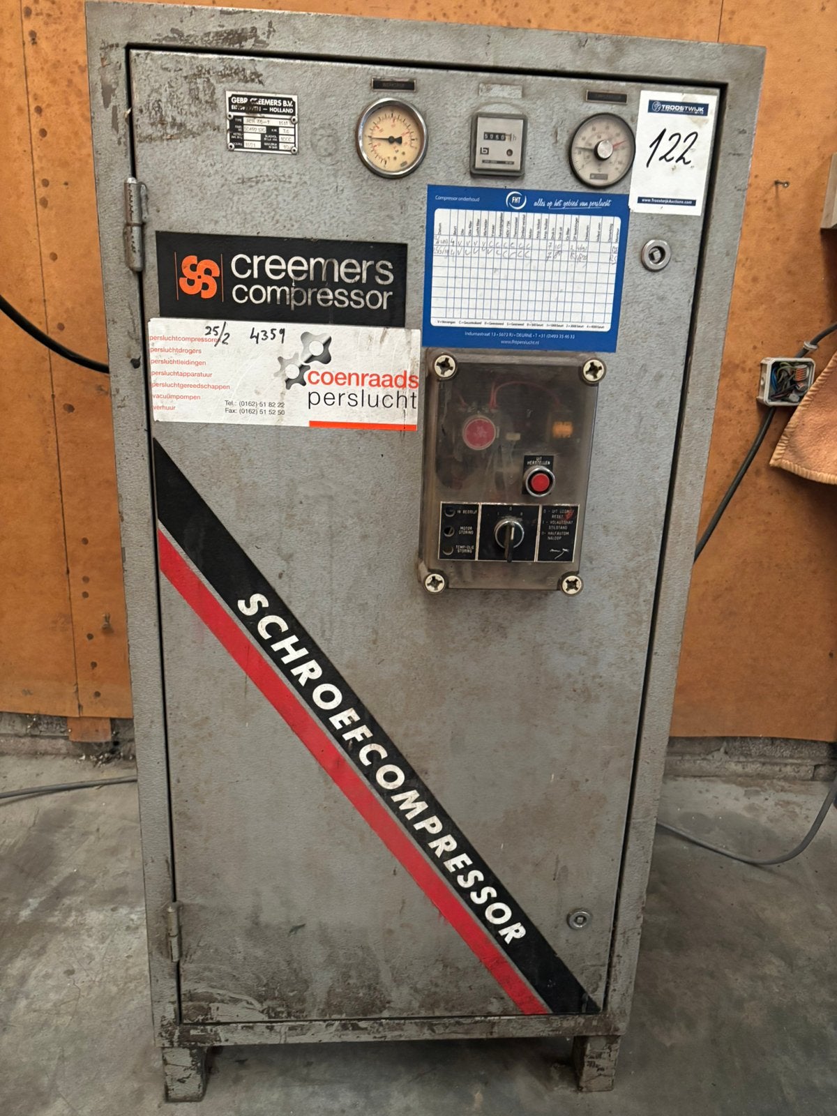 Schroefcompressor, Doe-het-zelf en Bouw, Compressors, Ophalen, Zo goed als nieuw