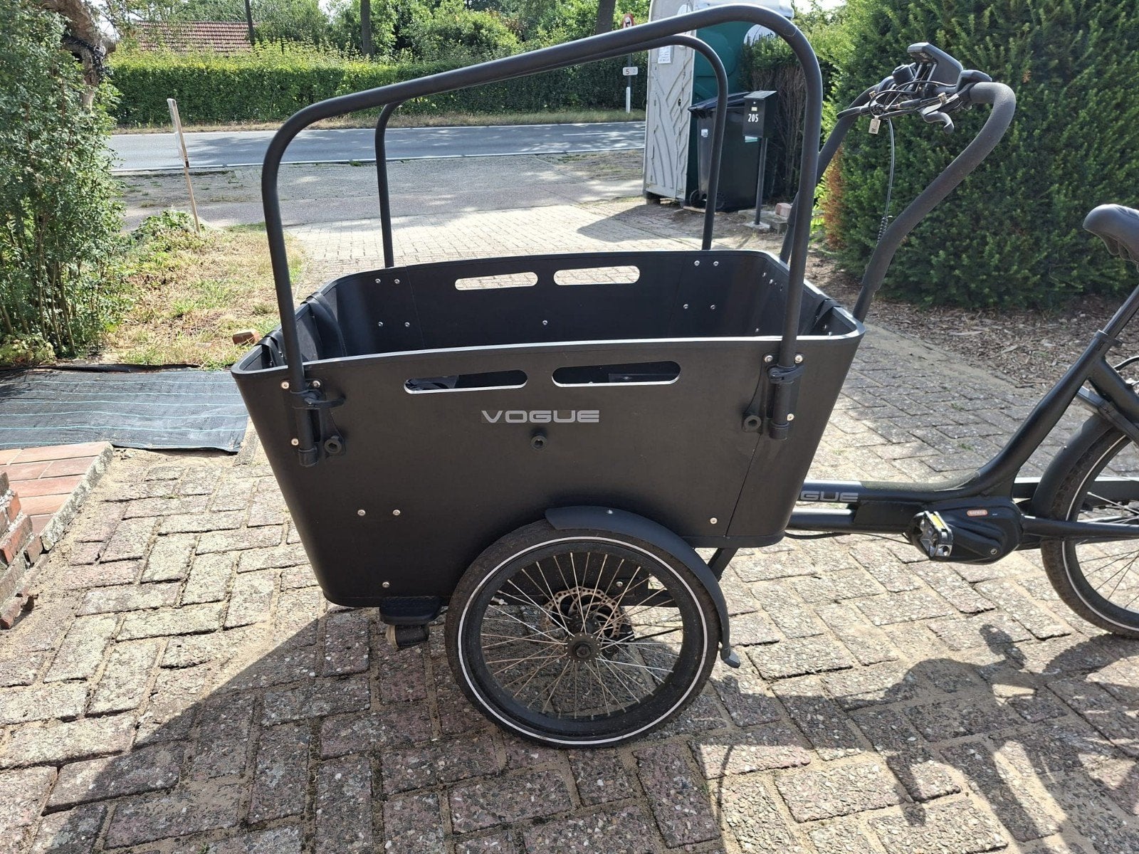 zwarte bakfiets merk vogue 4 zitplaatsen, Autres marques, Comme neuf, Enlèvement, 4 enfants ou plus