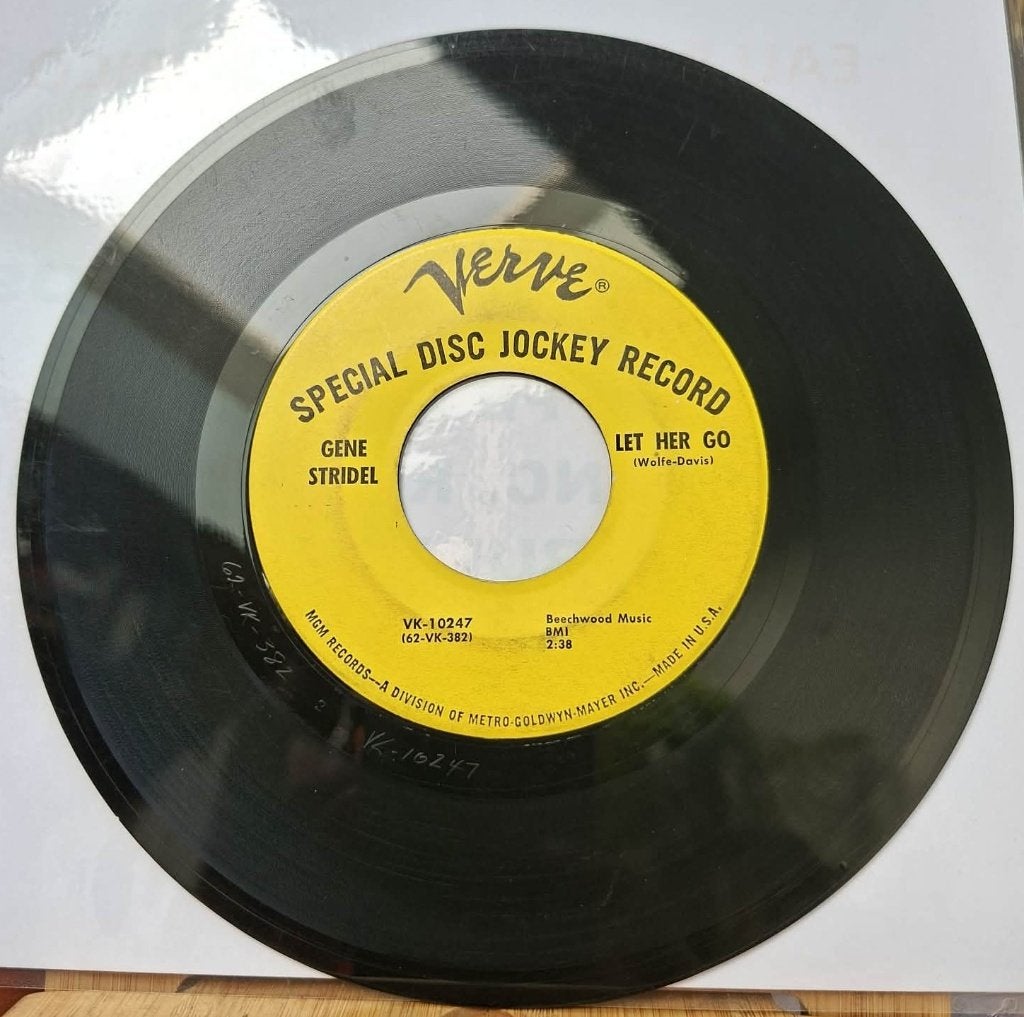 Gene Stridel - Let Her Go, Enlèvement ou Envoi, Vinyle coloré, 7 inch, Utilisé