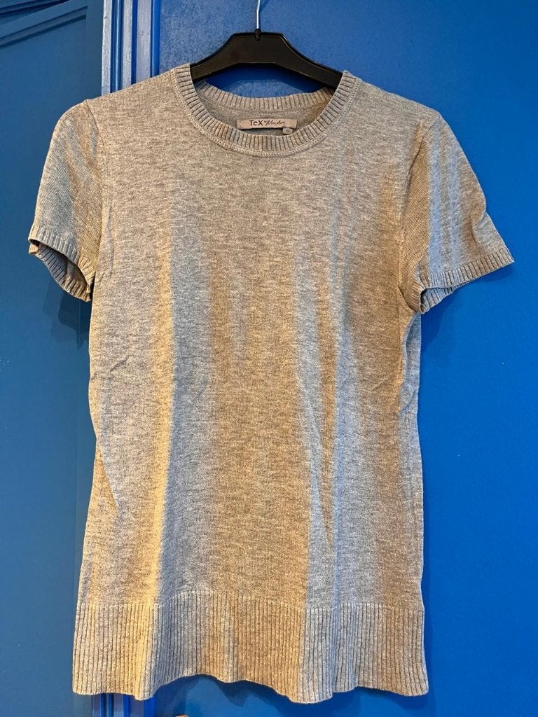 Grijs Fijngebreid Top Tex by Max Azria – Maat M, Kleding | Dames, Tex, Korte mouw, Grijs, Gedragen