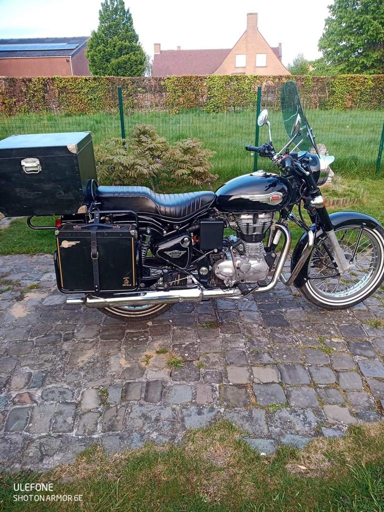 Zij koffers Royal Enfield, Motoren, Ophalen