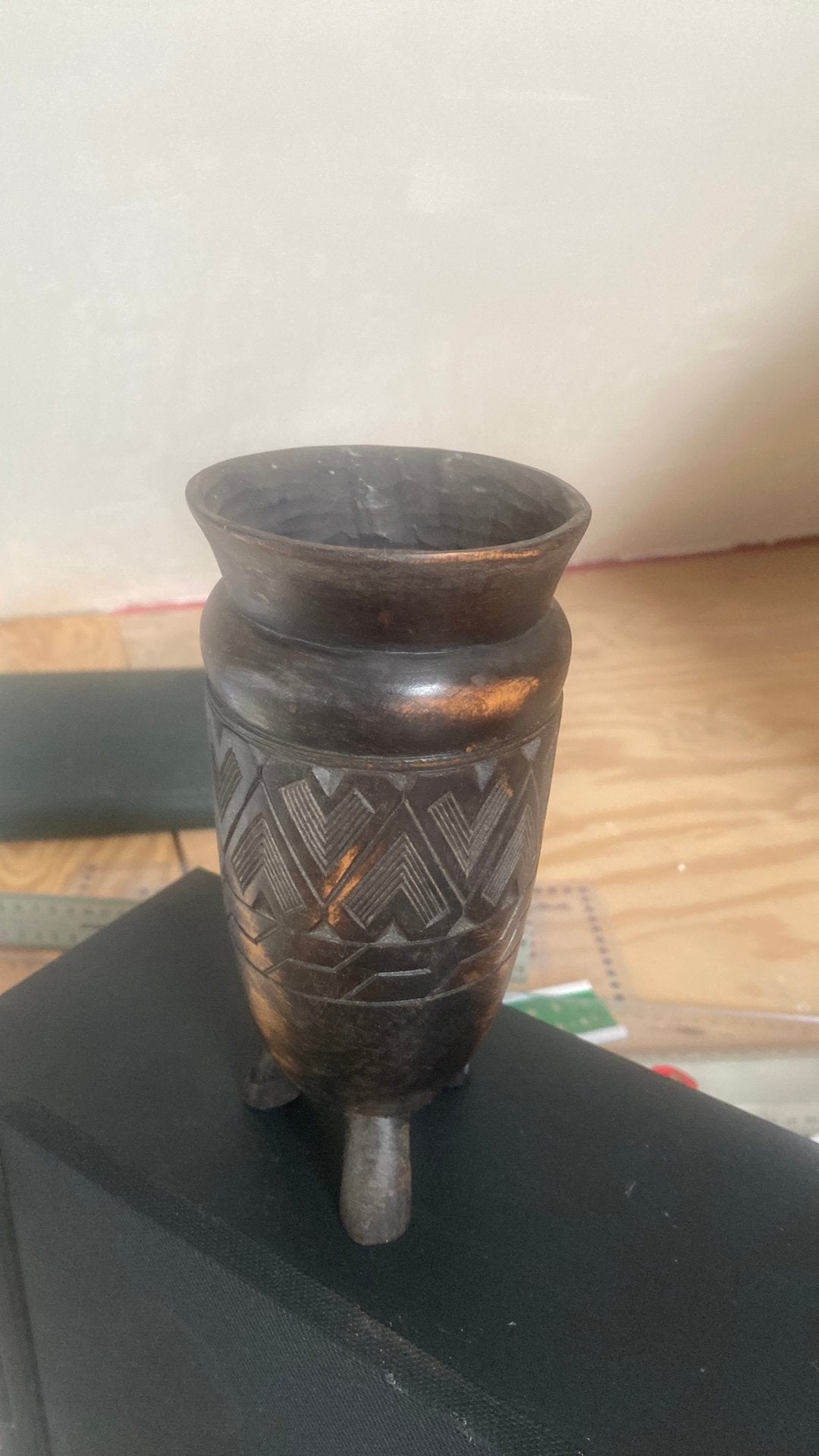 Kuba beker uit Congo 1940, Hout, Bruin, Handgemaakt, Ophalen of Verzenden