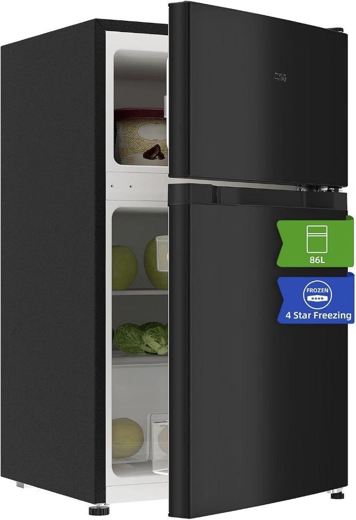 Réfrigérateur CHiQ Double Porte 86 L (61 L + 25 L) Frigo, 85 à 120 cm, Comme neuf, Enlèvement, 45 à 60 cm