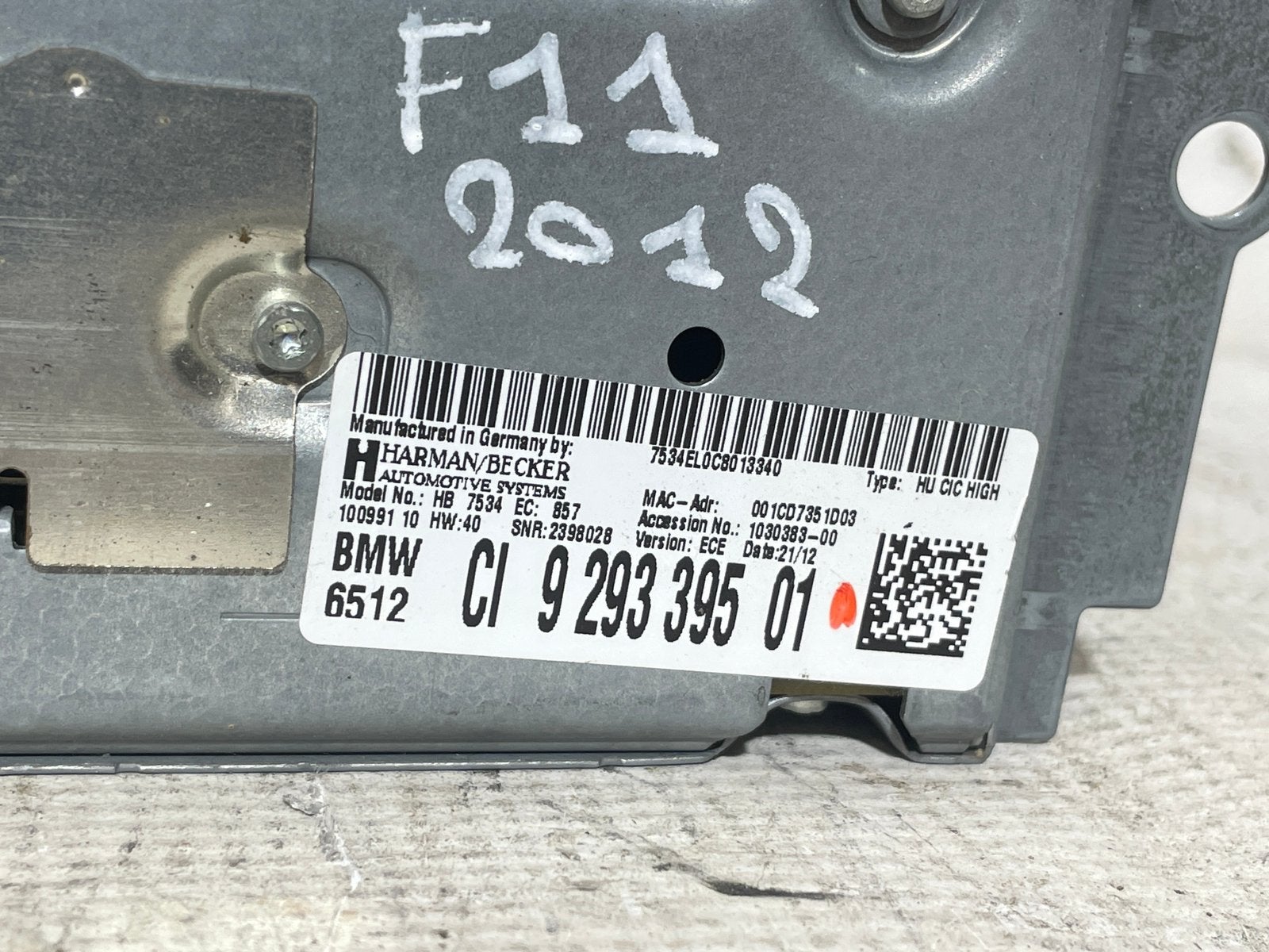 Modules de Navigation BMW F10/F11/F01/F02   9293395   01, Enlèvement, Utilisé, BMW