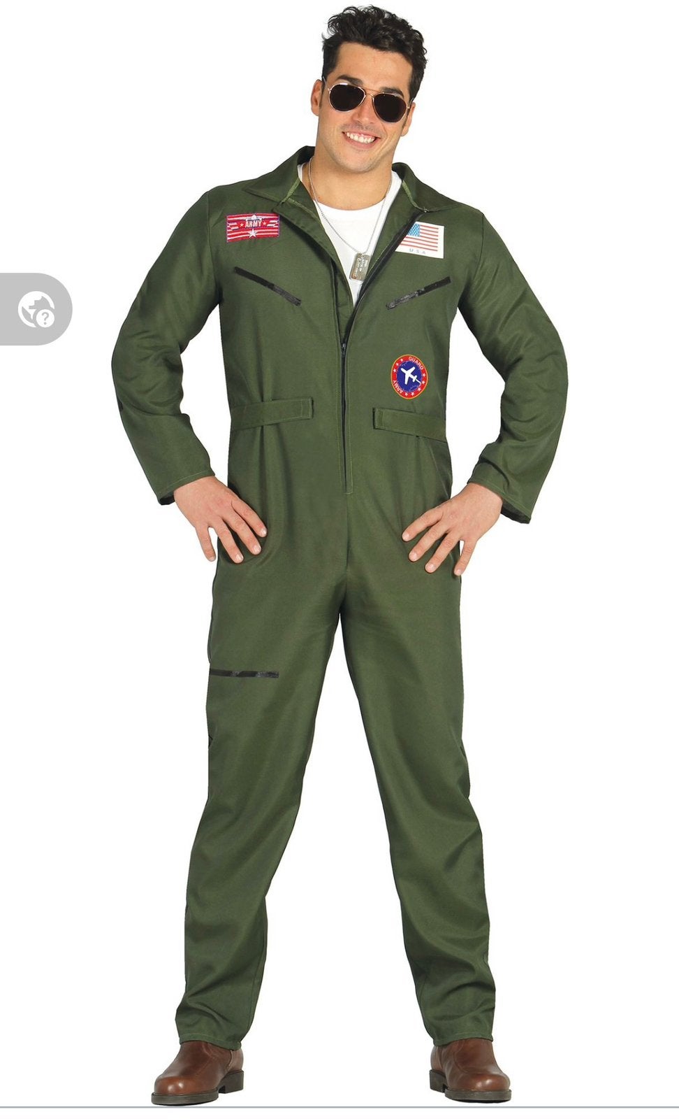 Verkleedkledij top gun, Kleding | Heren, Ophalen of Verzenden, Zo goed als nieuw, Maat 48/50 (M)