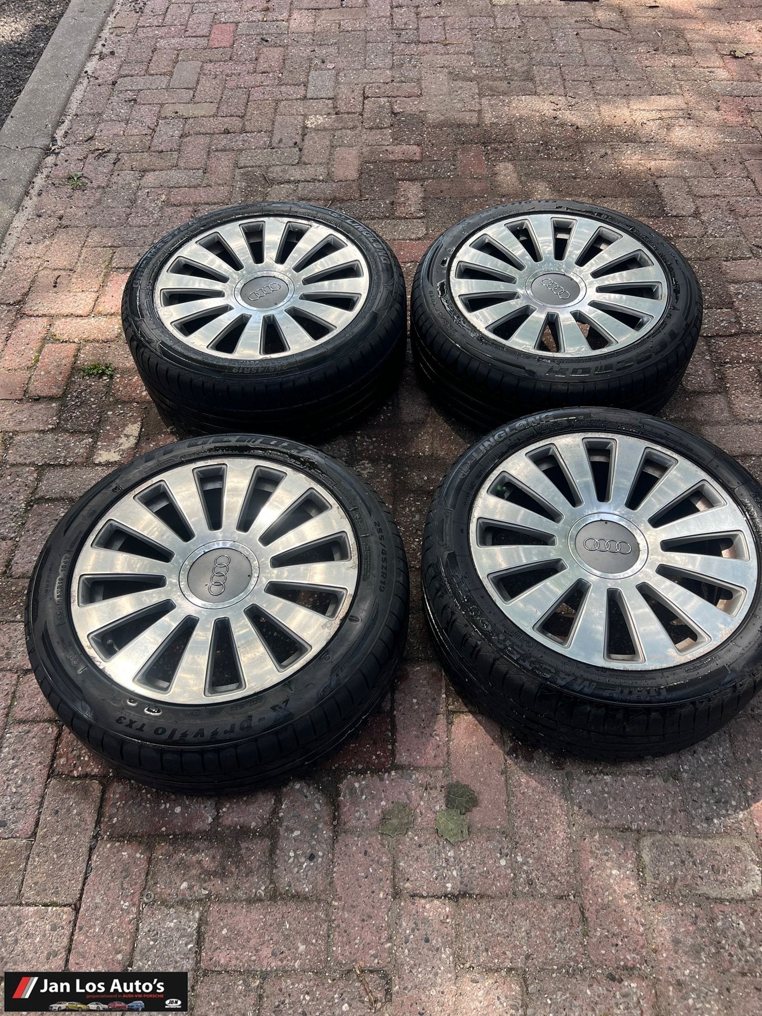 Audi A8 Velgenset 8.5j x19" 5x112 et43 met banden 255/45/19, Gebruikt, 255 mm, -, -