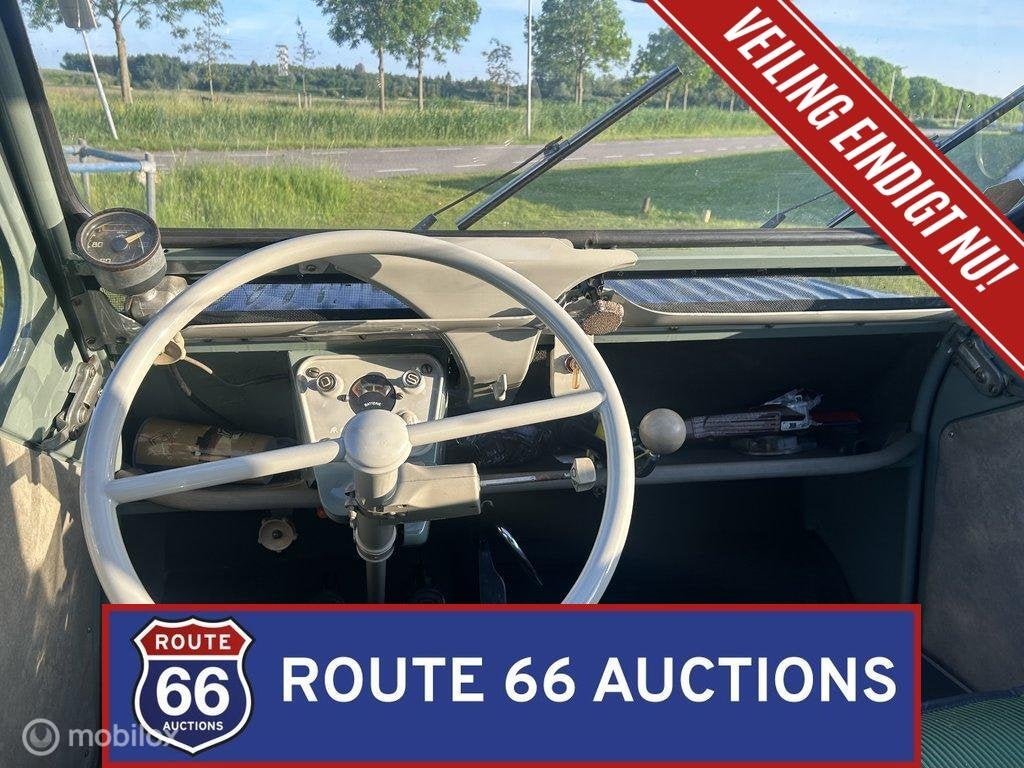 Citroën 2CV | 1962 | Route 66 Auctions, Auto's, Citroën, Zwart, Bedrijf, Handgeschakeld