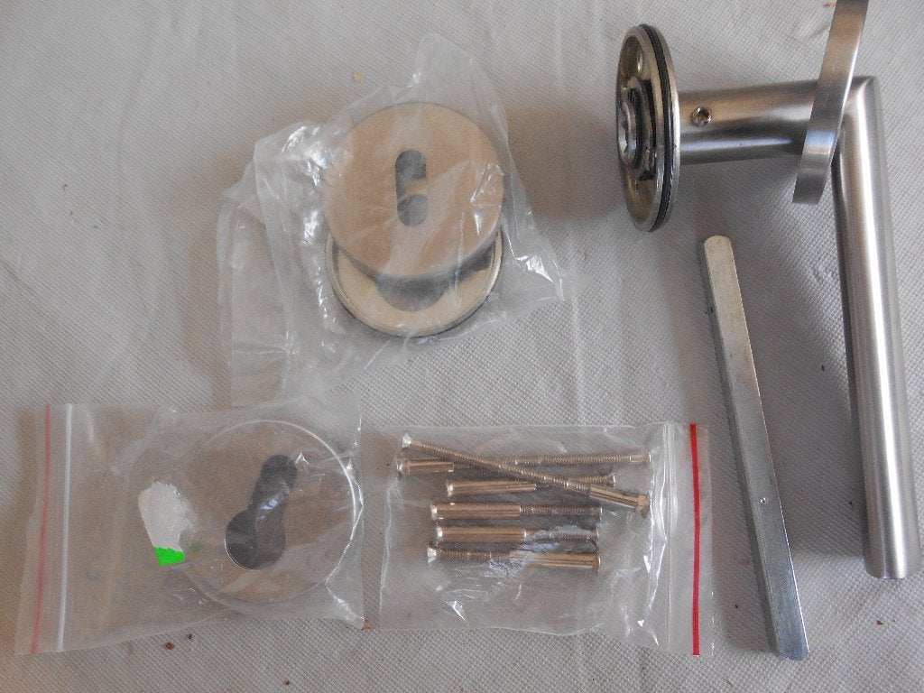 inox deurklink (enkel met al de toebehoren), Ophalen, Nieuw