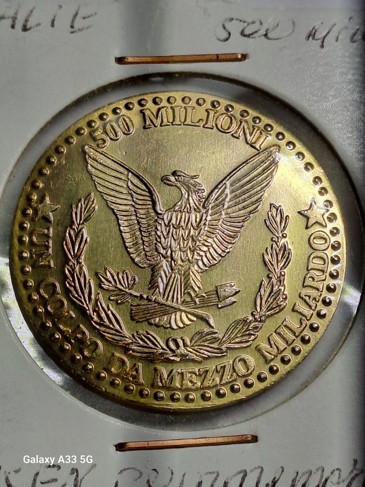 Italie-500 million-token commémorative, Enlèvement ou Envoi, Autres matériaux