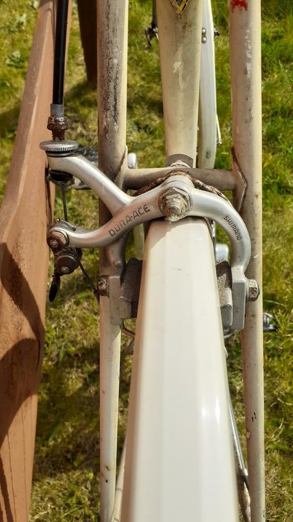 Retro koersfiets.Met schimano dura-ace onderdelen ., Fietsen en Brommers, Ophalen, Velgrem