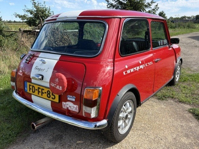 Uitstekende Mini Classic 1300 Cooper 1992 SPI Rood, Auto's, Voorwielaandrijving, 4 zetels, Stof, Zwart
