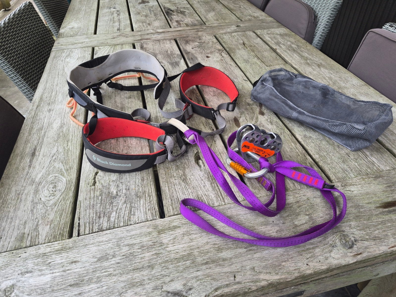 Kit complet de tyrolienne, Enlèvement