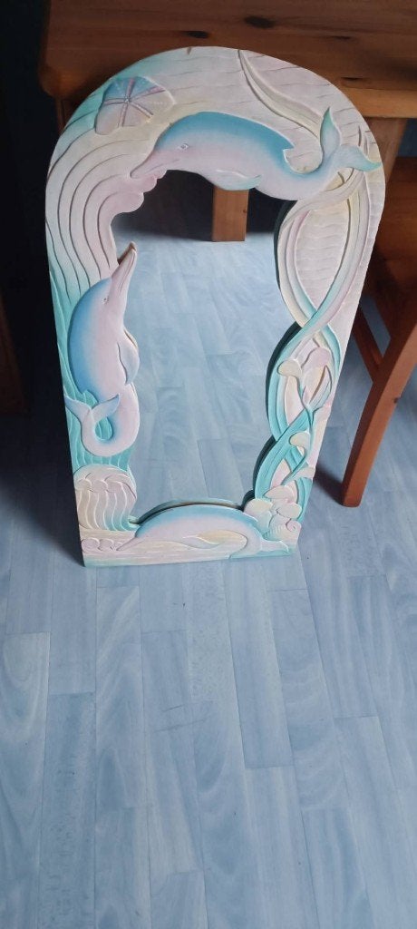 Miroir en bois, Ophalen, Minder dan 50 cm, Gebruikt, Minder dan 100 cm