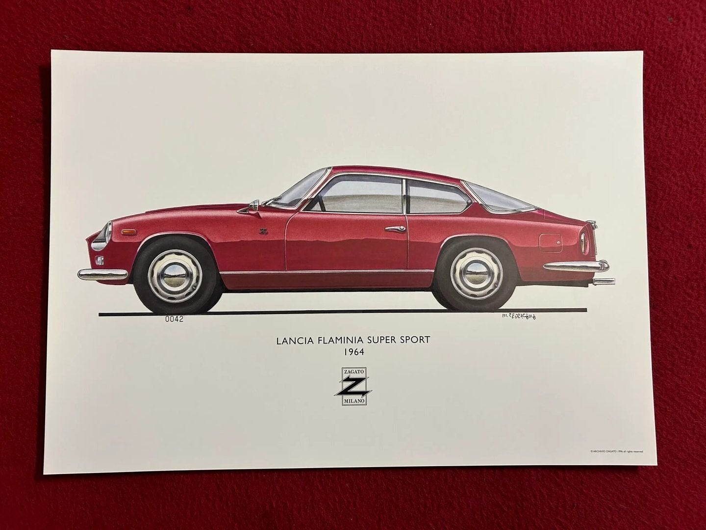 ”LANCIA FLAMINIA SUPER SPORT” poster door Zagato, Ophalen of Verzenden, Gelezen