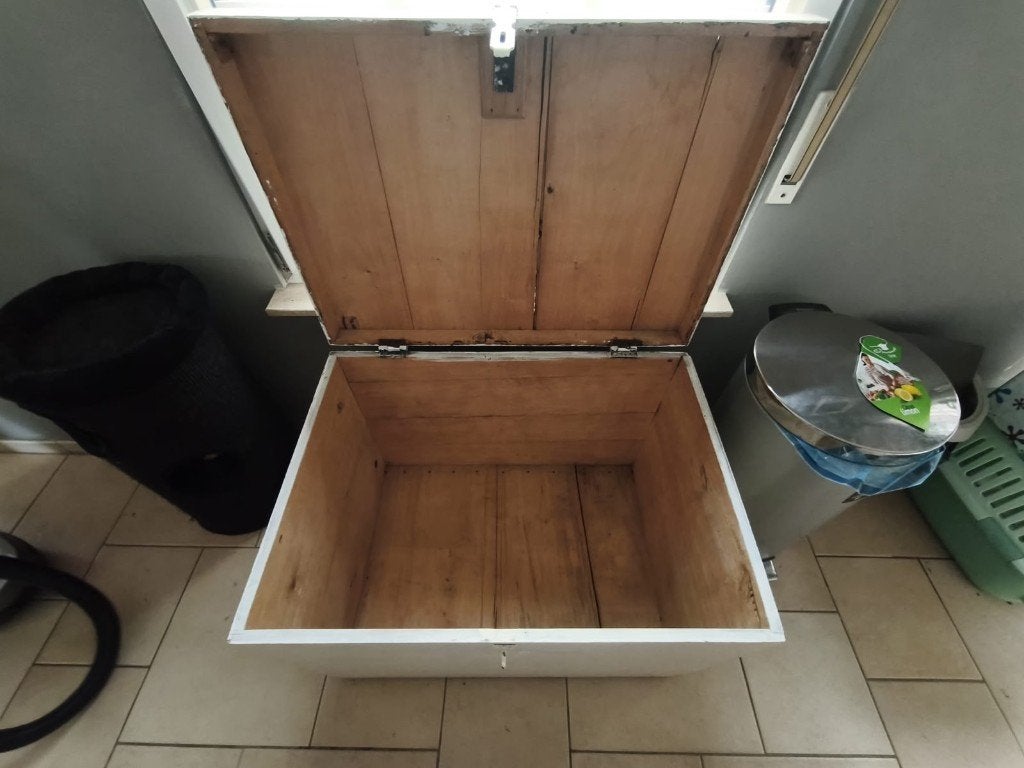 Retro houten kist, Huis en Inrichting, Woonaccessoires | Kisten, Ophalen, Gebruikt, 50 tot 100 cm, 50 tot 75 cm