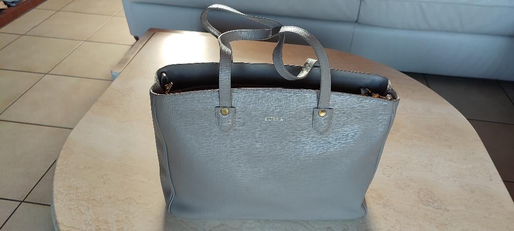 Handtas „Furla”, Handtassen en Accessoires, Tassen | Damestassen, Ophalen of Verzenden, Zo goed als nieuw, Grijs, Handtas