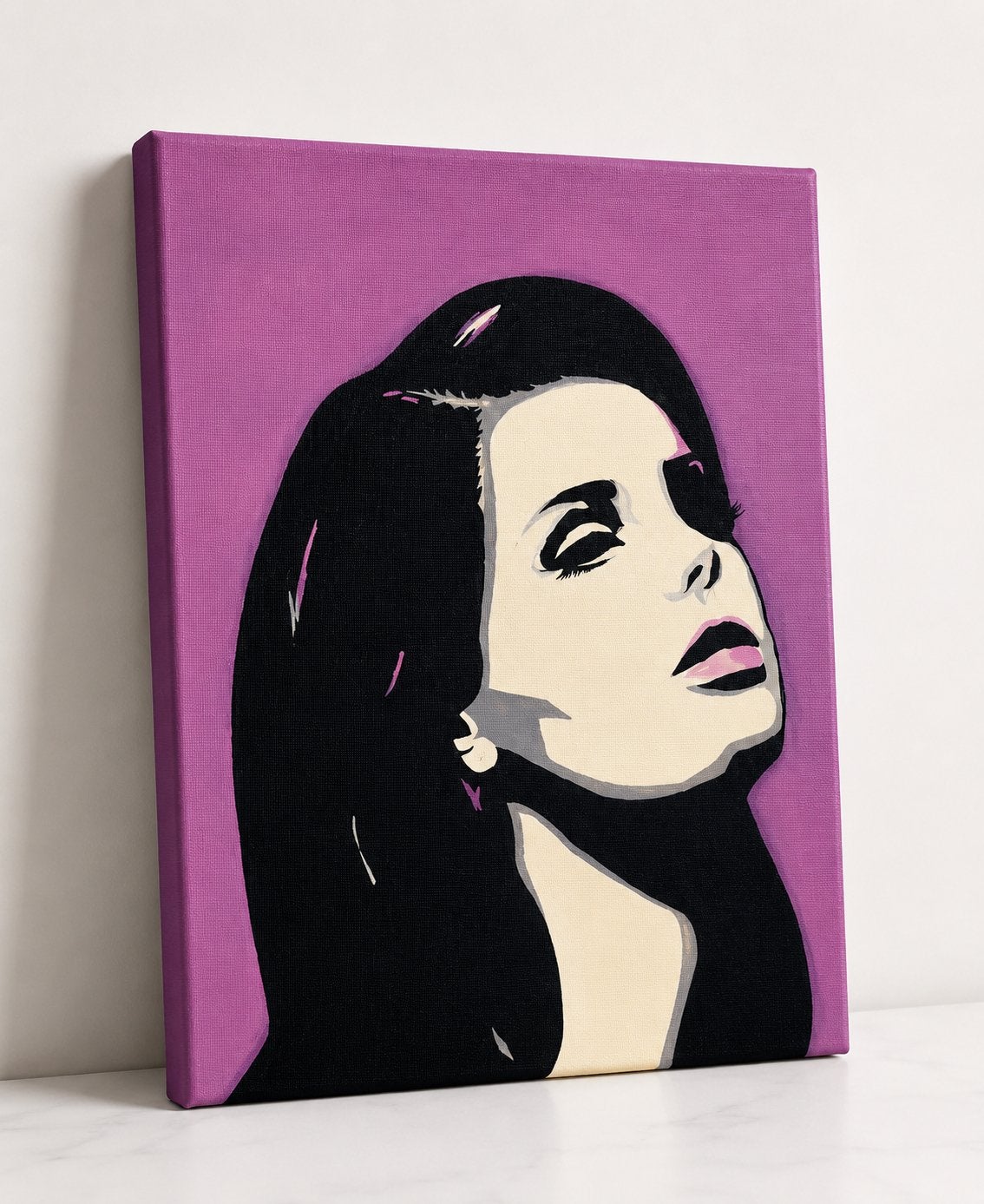 Lana Del Rey – Portrait original peint à la mai, Enlèvement, Peint à la main, Impression, Portrait