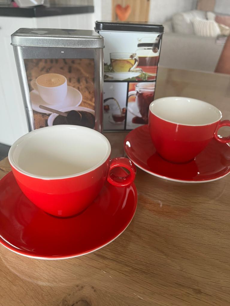 Koffieservies, Huis en Inrichting, Keuken | Servies, Ophalen, Nieuw, Effen, Kop(pen) en/of Schotel(s)