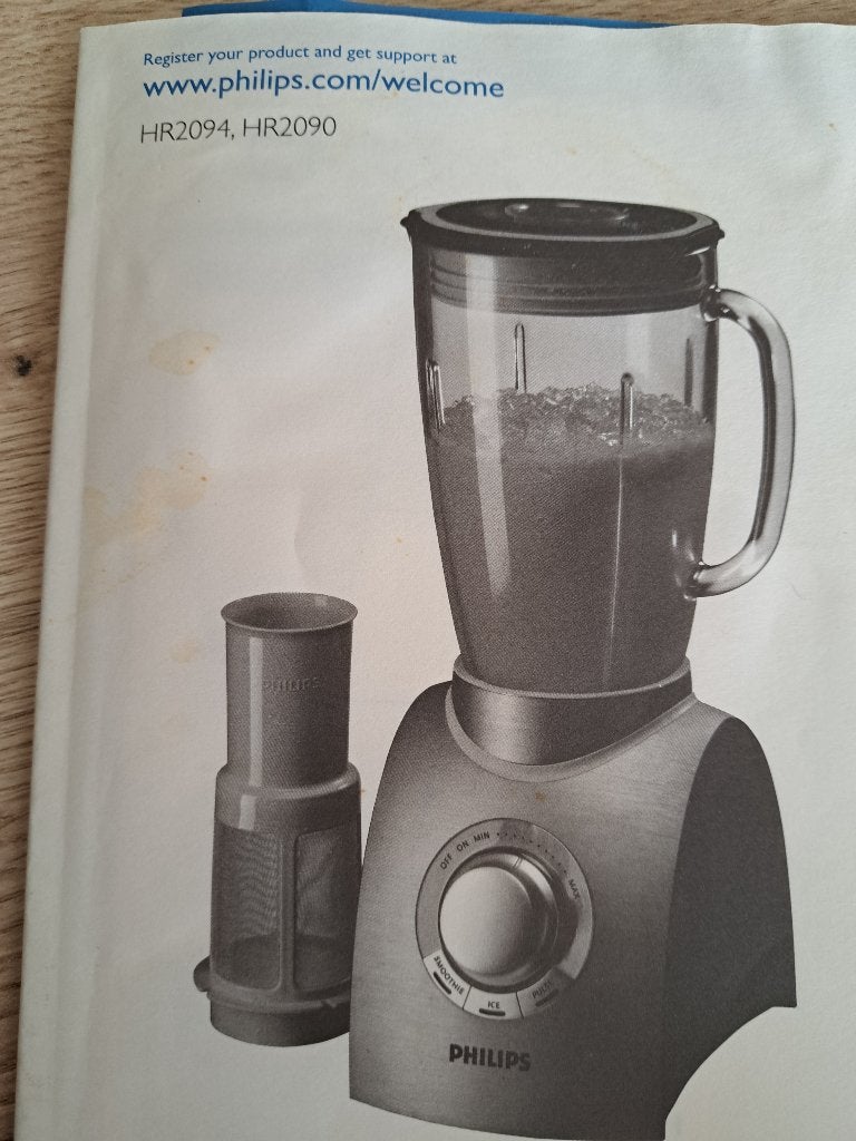 PHILIPS BLENDER HR2094, Ophalen, Zo goed als nieuw, Blender