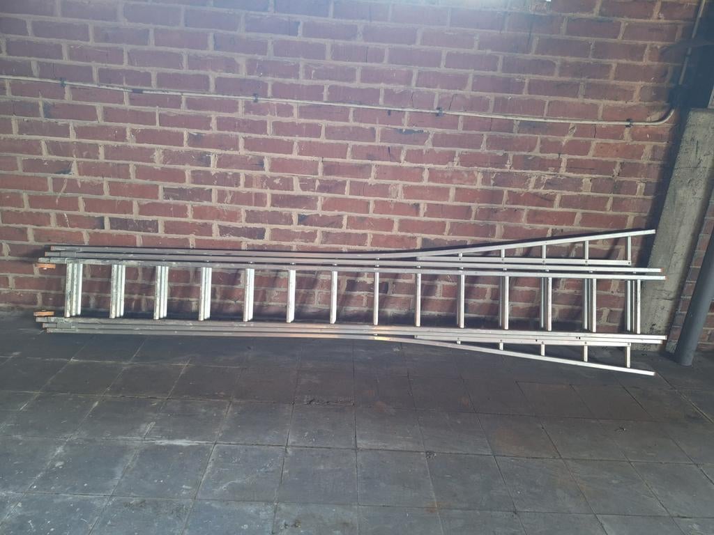 Ladder 3x 3.5m, Ophalen, Gebruikt, Ladder, Opvouwbaar of Inschuifbaar